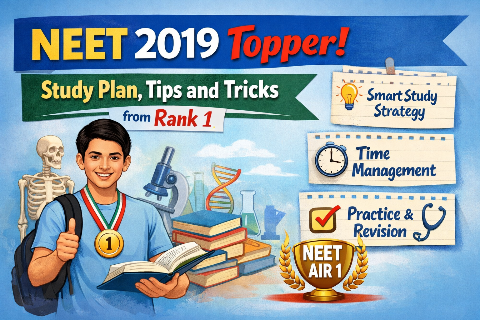 NEET 2019 Rank 1: Study Plan, Tips, and Tricks from the Topper